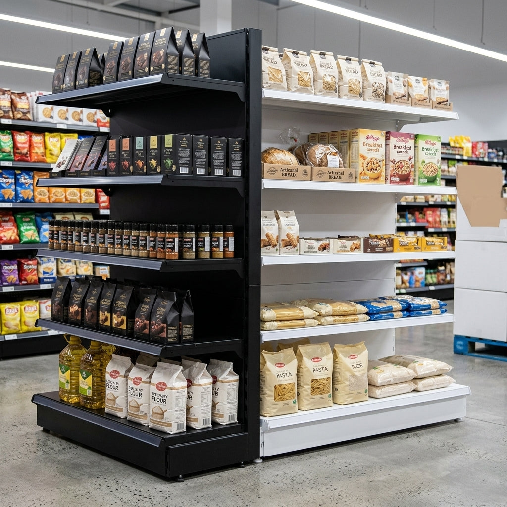 1.6m End Promo Bay Shelving Unit 570mm Base 470mm Uppers