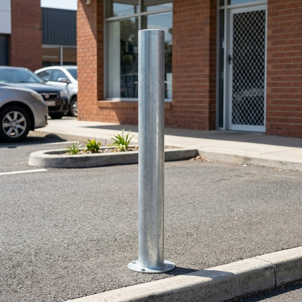 1200mm Galvanised Mild Steel Bollard – Fixed Security Post