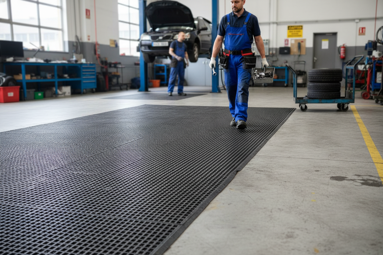 Premium Rubber Rib Matting 3mm and 6mm Thick in 10 Metre Rolls for Industrial and Commercial Use