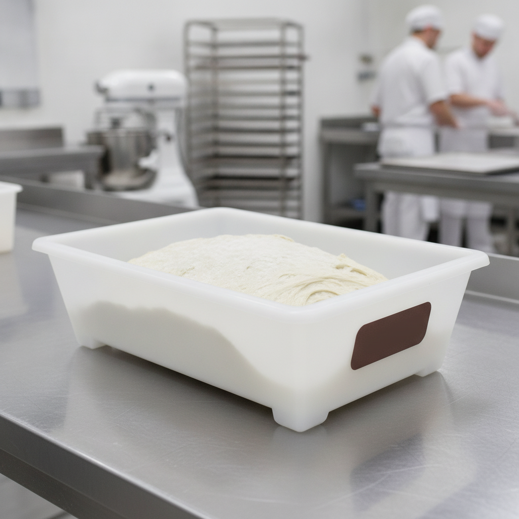 Polypropylene White Dough Kneading Container 20L for Bakeries