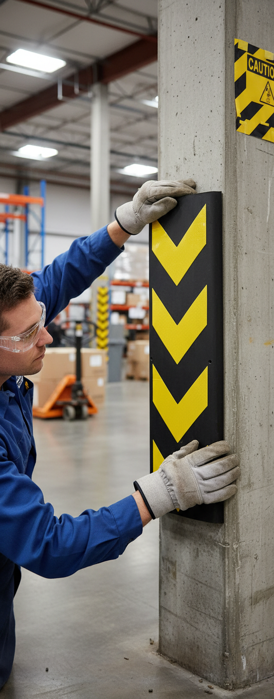 Premium Rubber Wall Guard 220 x 36 x 800 mm - Heavy Duty Protection for Garages and Car Parks