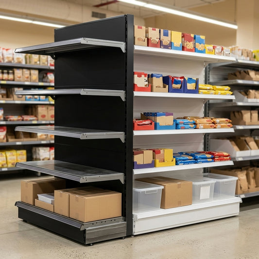 1.8m End Promo Bay with 300mm Base Shelf & 250mm Uppers