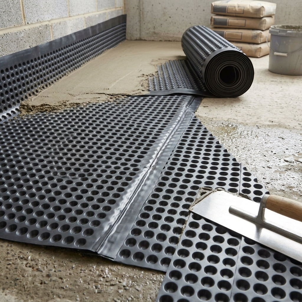 20mm Waterproof Floor Membrane 40m² Heavy-Duty Drainage