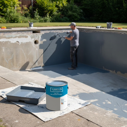 Premium Chlorinated Rubber Swimming Pool Paint - Durable Protection for Fiberglass, Brick, and Concrete Pools