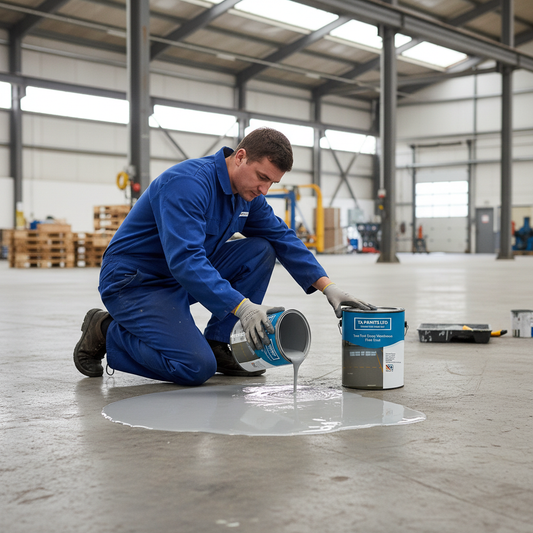 Premium Heavy Duty Two Pack Epoxy Warehouse Floor Paint for Concrete and Metal Surfaces - High-Gloss Finish with Exceptional Durability and Chemical Resistance