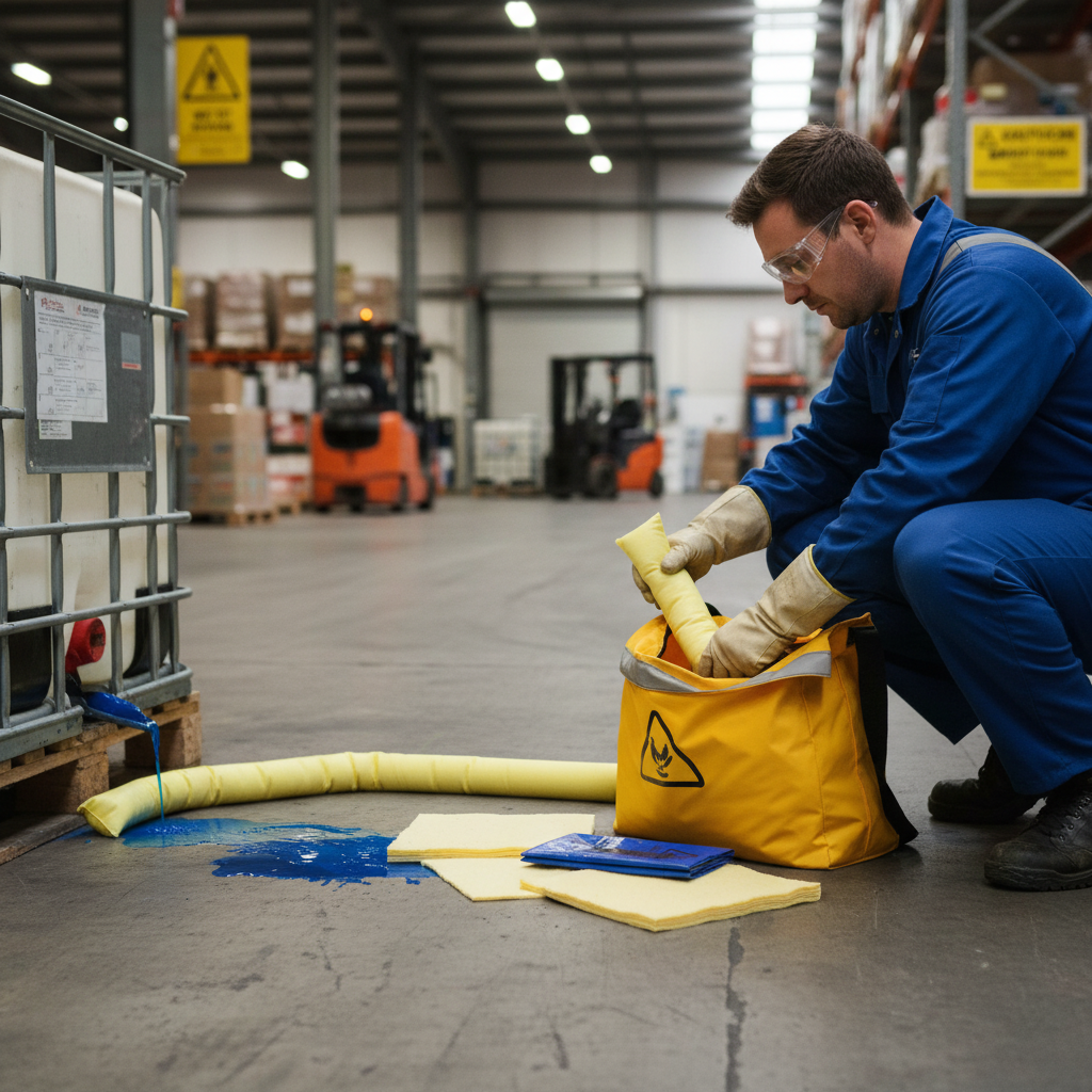 Chemical Spill Kit Vinyl Bag with Shoulder Strap - C50SK || 50ltr Absorbency