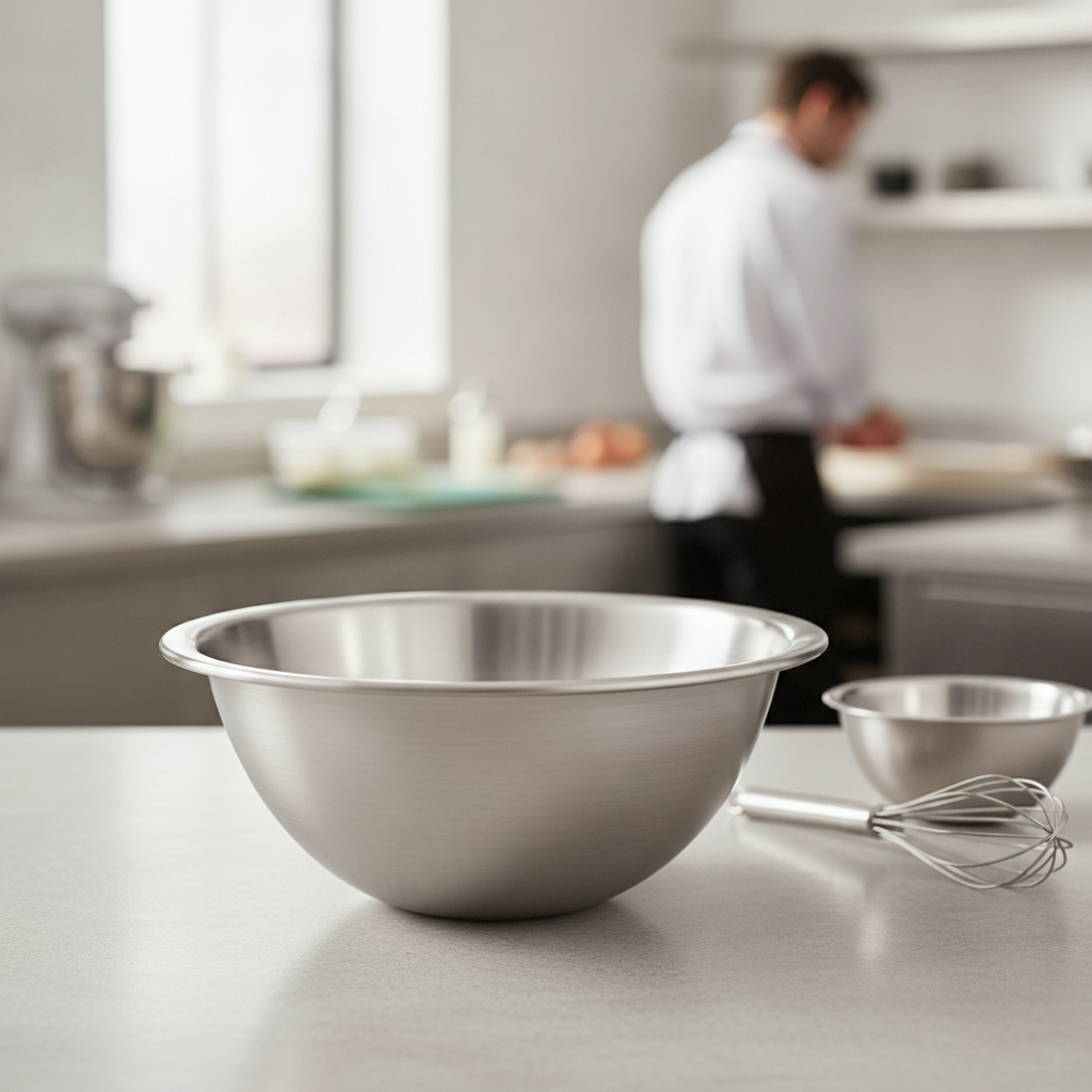 Stainless Steel Round Bottom Whipping Bowl 15L for Professional Kitchens