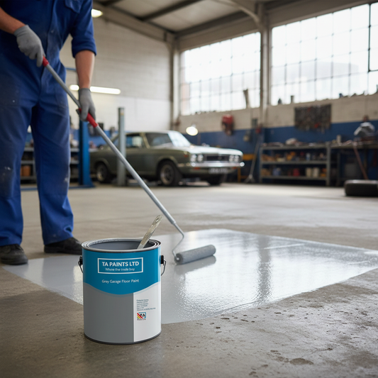 Premium High-Performance Grey Garage Floor Paint - Durable, Chemical-Resistant Coating for Concrete and Metal Surfaces