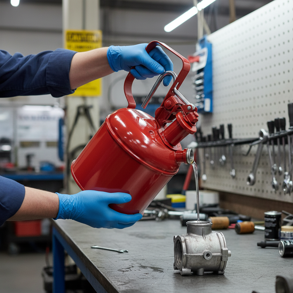1ltr Justrite® Type I Safety Can for Flammables - 10101Z ||117mmØ x H210mm