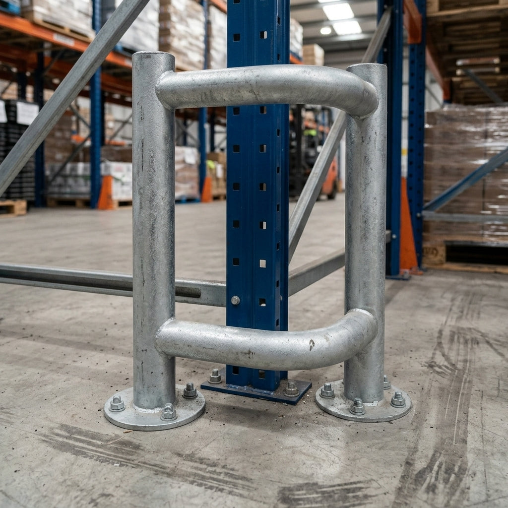 500mm Corner Column Protector Guard – Galvanised Steel (view 2)