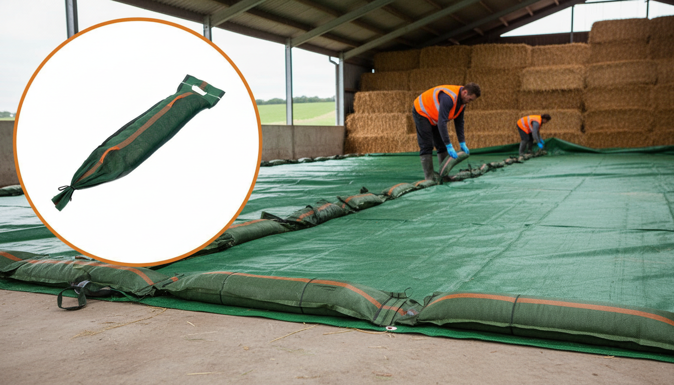 Professional Standard Gravel Bags 50pcs - Robust Woven Material for Secure Silage Bunker Sealing