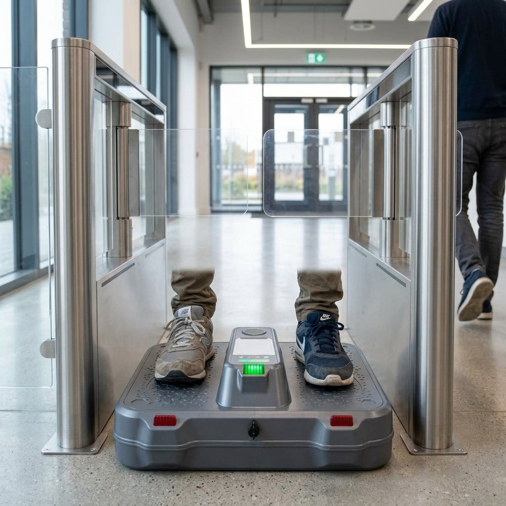 175mm platform shoe scanner metal detector with dual-zone detection