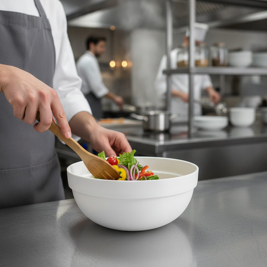 Polypropylene White Mixing Bowl 3L for Home & Professional Kitchens