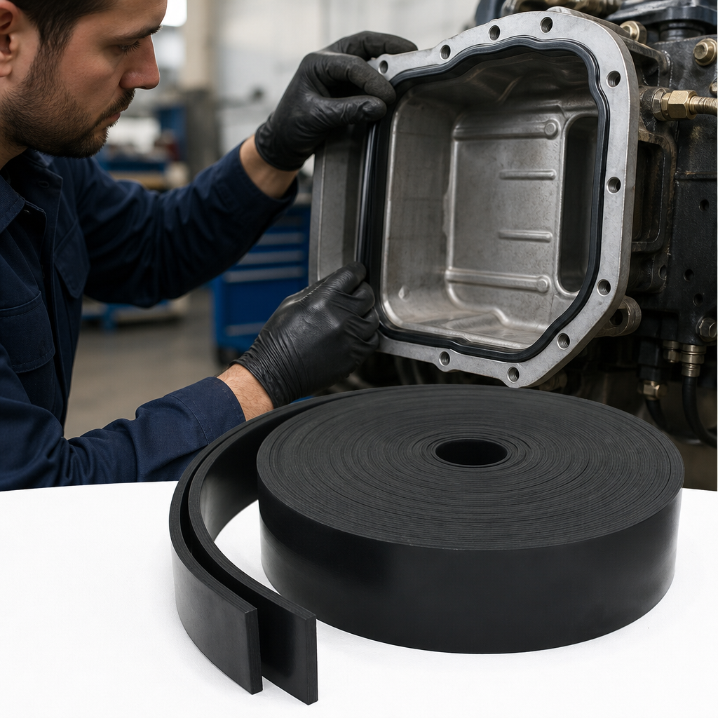 Nitrile PVC Fuel Grade Rubber Strip 5m for Gaskets & Seals