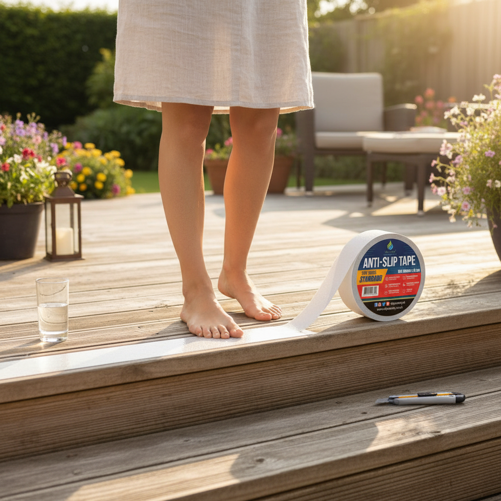 Premium Clear Non-Slip Tape Roll - Heavy Duty Anti-Slip Traction for Indoor and Outdoor Safety Applications