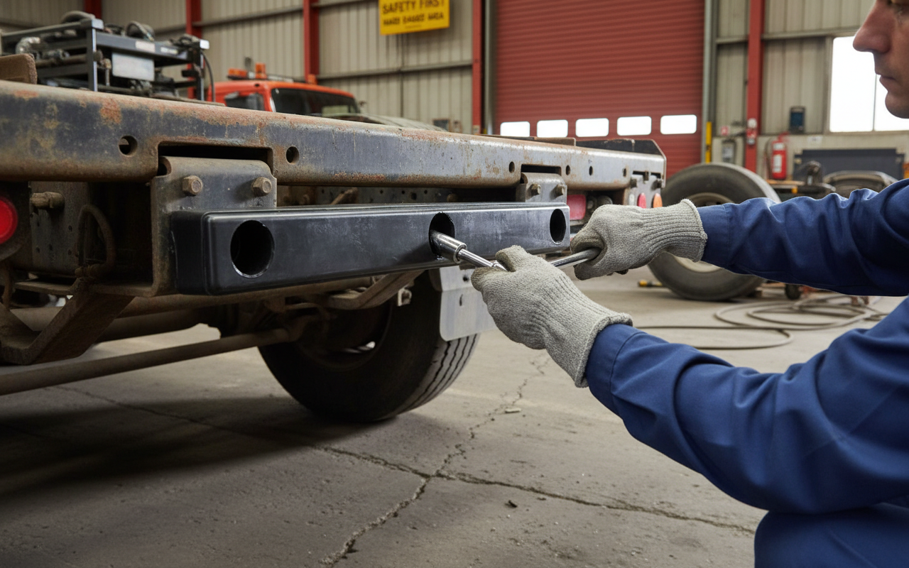 Premium Heavy Duty Rubber HGV Bumper for Light and Heavy Goods Vehicles - 405 x 50 x 50 mm, 1.1 kg