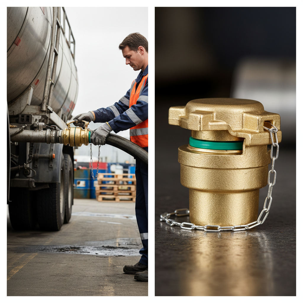 Premium Brass MB Blanking Cap for DIN 28450 Tankwagon Hose Fittings - High-Performance Connection for Marine and Fluid Transfer Applications
