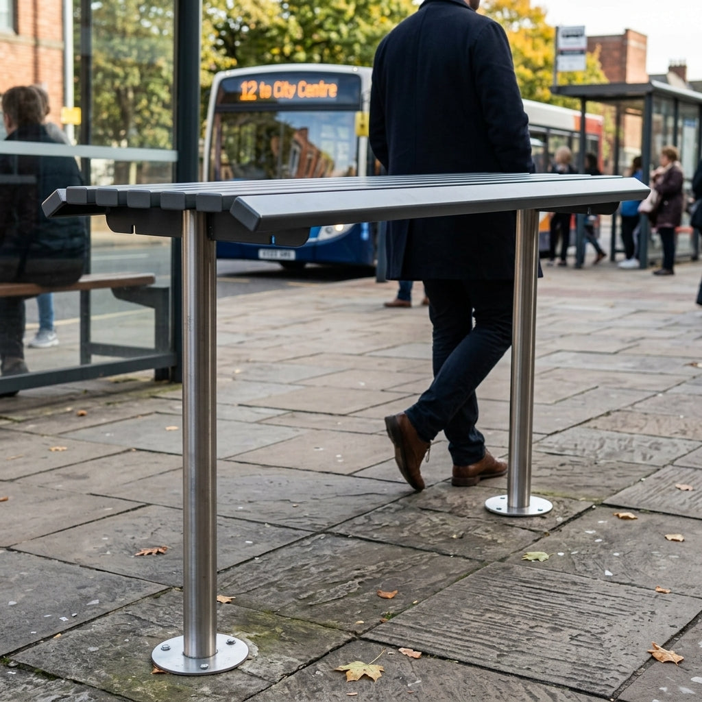 1000mm mild steel perch bench – outdoor seating