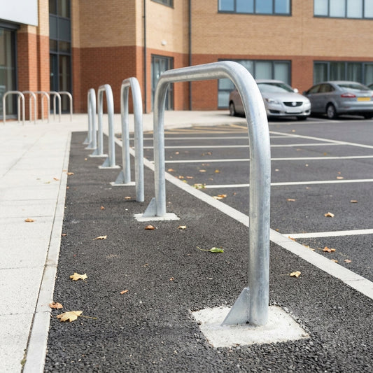 76mm Hooped Perimeter Barrier Galvanised Concrete In