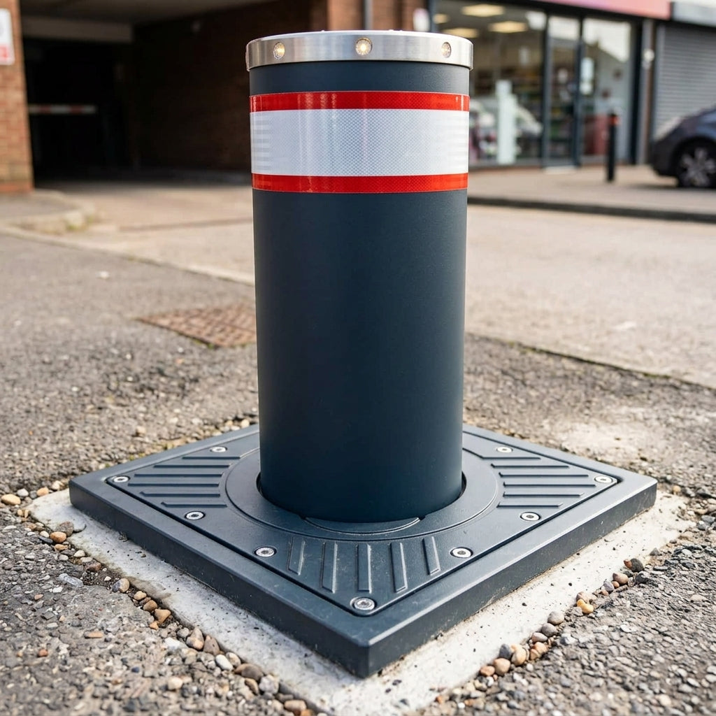 800 × 275mm fixed bollard with LED crown, 667kJ resistance (view 2)
