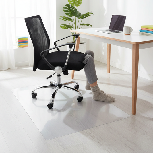 Premium Transparent Vinyl Chair Mat for Hard Floors - Effective Protection and Comfort, Custom Sizes Available