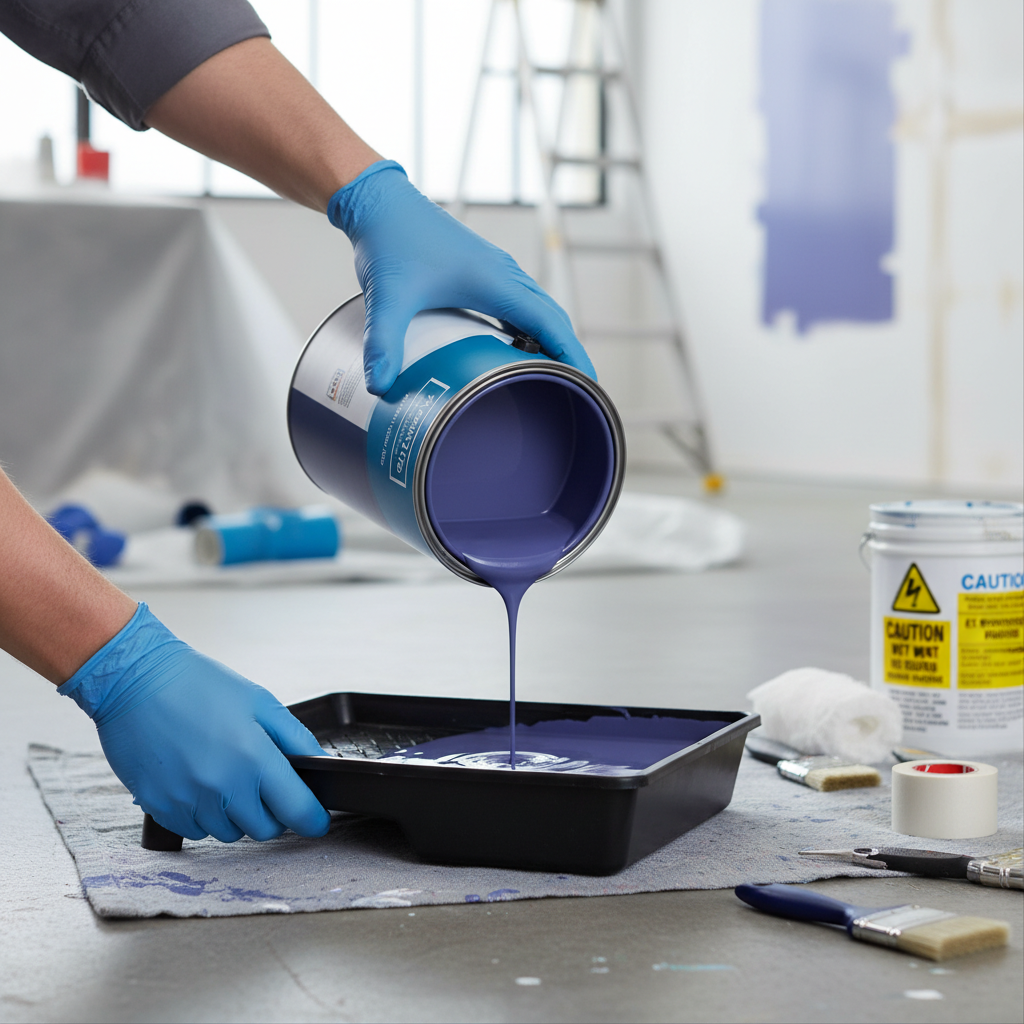 Premium Universal PU Enamel Violet Blue Paint for Indoor and Outdoor Projects - Durable, Weatherproof, and Versatile Application