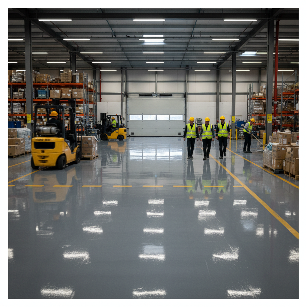 Premium Heavy Duty Two Pack Epoxy Warehouse Floor Paint for Concrete and Metal Surfaces - High-Gloss Finish with Exceptional Durability and Chemical Resistance
