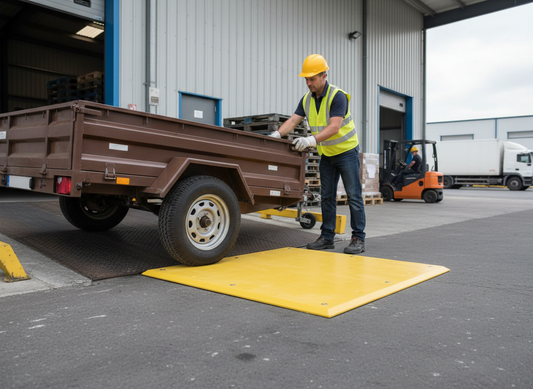 Heavy Duty Trailer Plate 1000 x 1000 x 20 mm - Durable UHMWPE Construction with Chamfered Edges and Pre-Drilled Holes