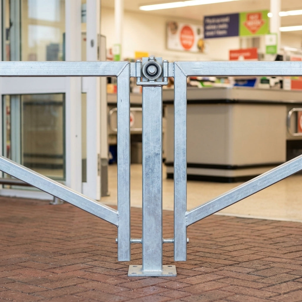 Double Leaf Swinging Access Gate 6–11m Steel Box Section (view 2)