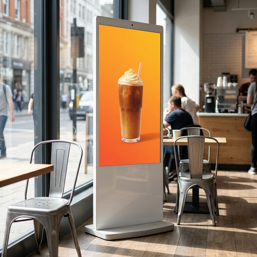 LED Slimline Freestanding Digital Signage Totem 50–65 inch