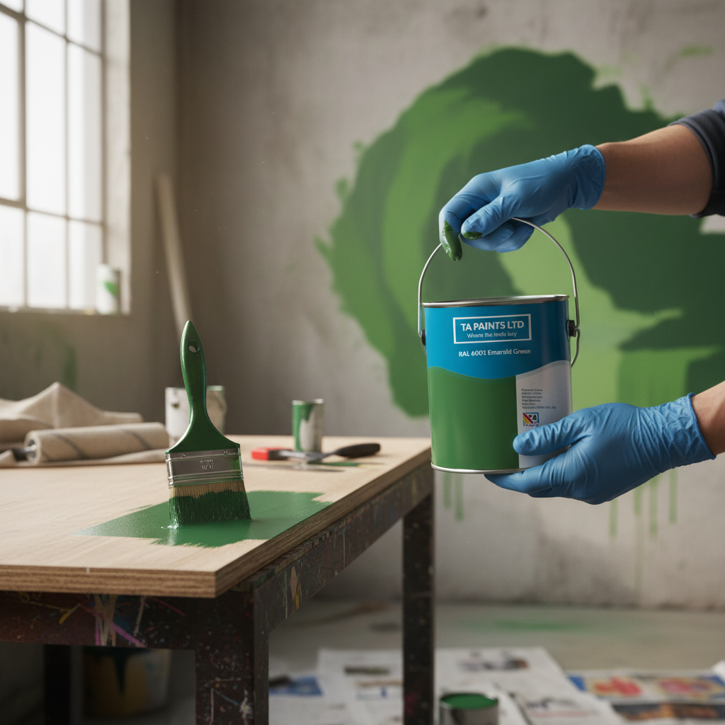 High-Performance Universal PU Enamel Paint in Vibrant Emerald Green - Perfect for Interior and Exterior Use, UV Resistant and Durable Finish
