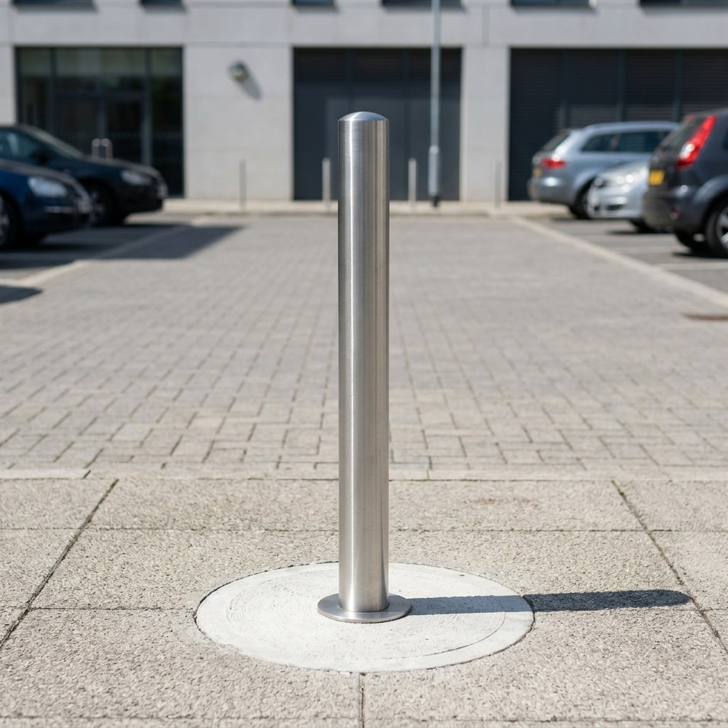 900mm Stainless Steel Bollard 304 Grade Semi-Domed Top