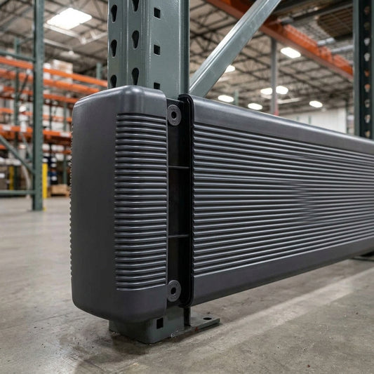 8" high-impact cart stop bump rail – polycarbonate