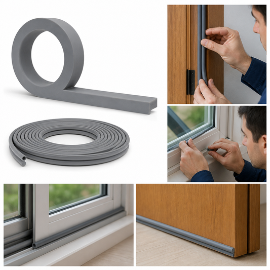 Grey Silicone Rubber P Section Seal for Various Applications (10m Coil)