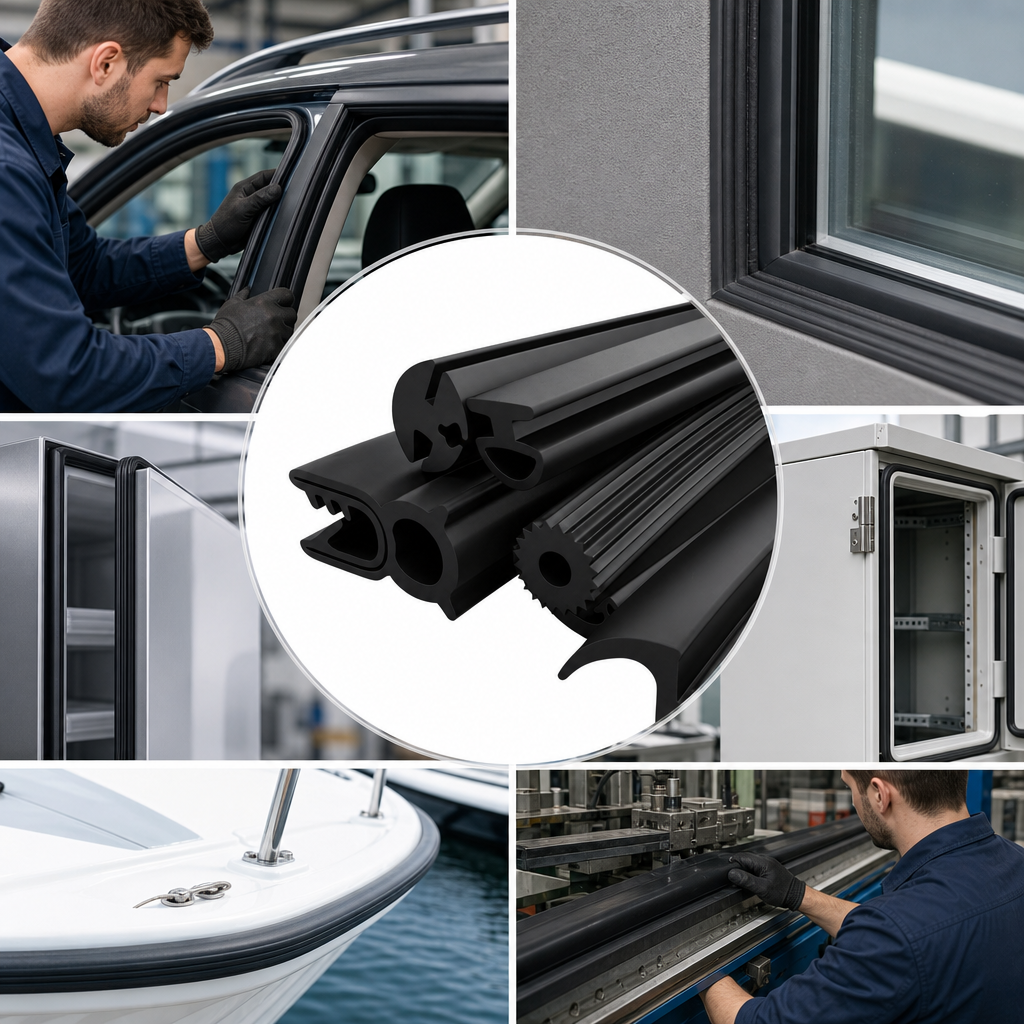 Flexible EPDM Rubber Extrusion Profiles for Various Applications