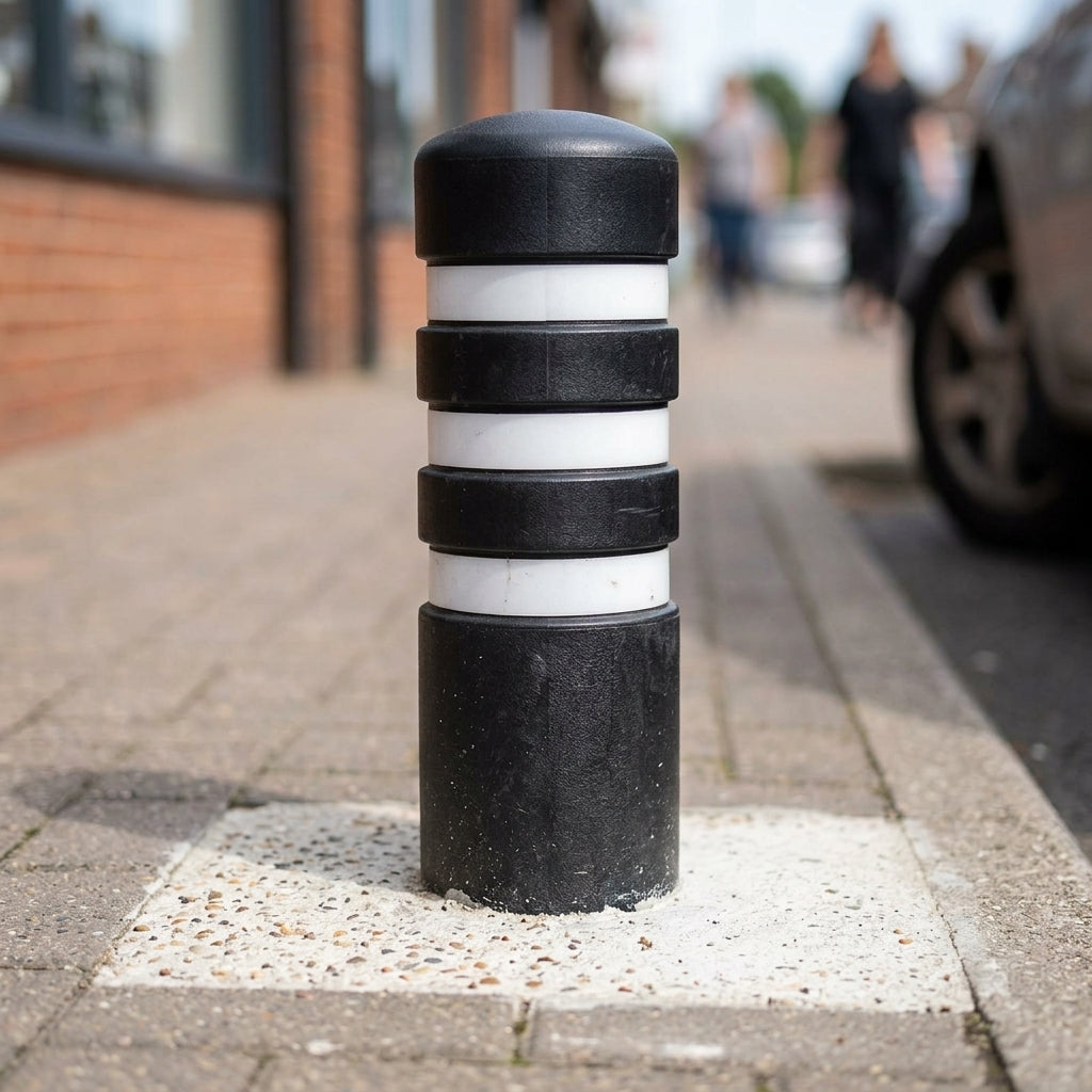 1000mm or 1200mm polyethylene bollard with steel core (view 2)