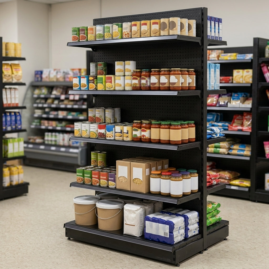 1.8m Wall Shelving Bay 470mm Base 370mm Uppers Adjustable