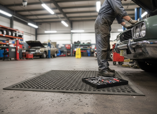 Premium Durable Rubber Matting 1500mm x 900mm x 13mm for Cold Concrete Protection