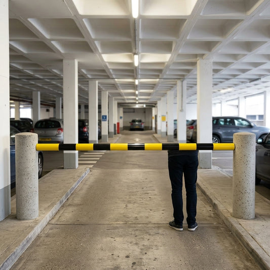 76mm aluminium height restriction bar, 2–6m widths