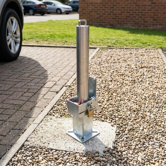 500mm Stainless Steel Removable Bollard with Integral Lock