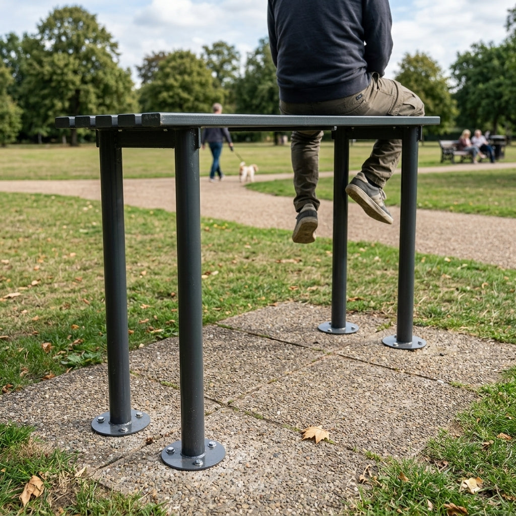 1000mm Outdoor Mild Steel Perch Bench