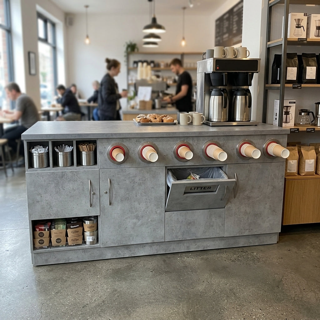 Coffee Station with Sugar Compartments – Multiple Sizes