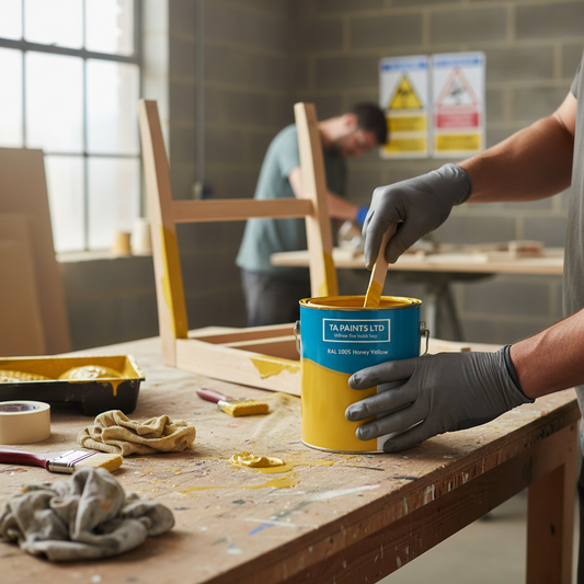 Premium Honey Yellow Paint - Warm, Inviting Color for Commercial Spaces and Hospitality Venues