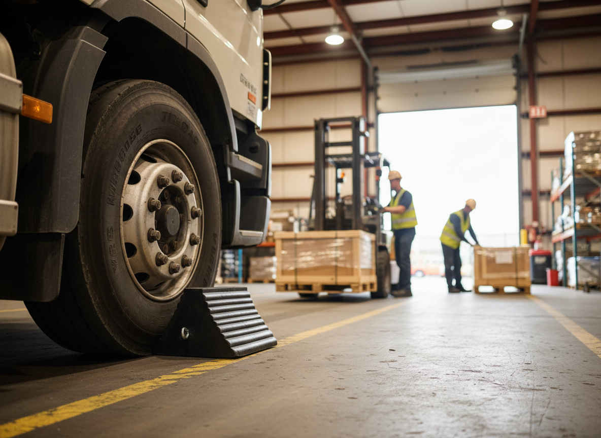 Premium Heavy Duty Rubber Wheel Chock for Trucks - 230 x 200 x 150 mm with 44 Tonnes Max Load Capacity