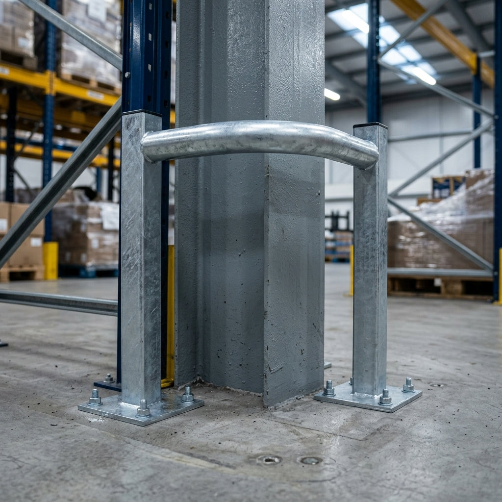 500 × 471mm column corner guard with 48mm tube (view 2)
