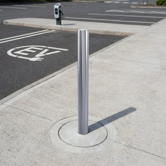 1000mm Stainless Steel EV Charging Protection Bollard