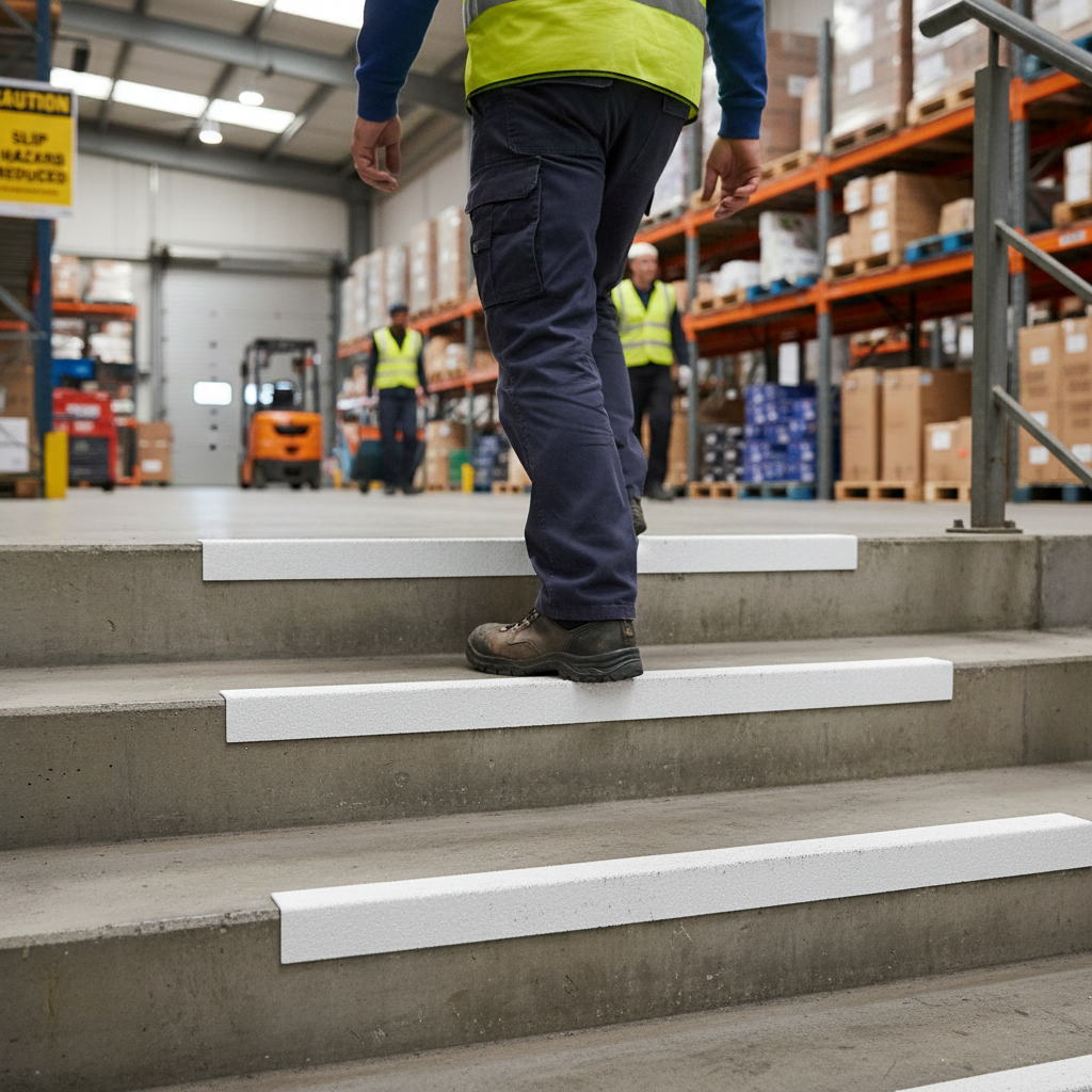 Heavy Duty Anti-Slip GRP Stair Nosings - Durable Non-Slip Edge Protection for Safe Steps (Available in 500mm to 3000mm)