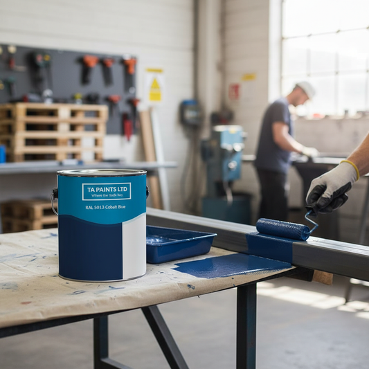 Premium Universal PU Enamel Cobalt Blue Paint - Weather Resistant, Anti-Corrosive, Versatile for Interior and Exterior Use