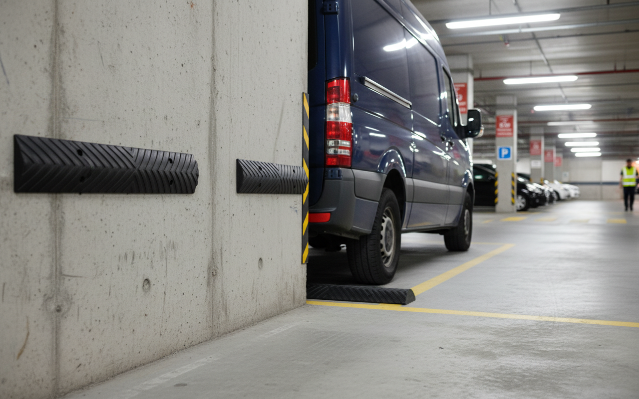 Premium Durable Wall Guard 500 x 100 x 15 mm - Polyurethane with Chevron Pattern for Multi-Purpose Use