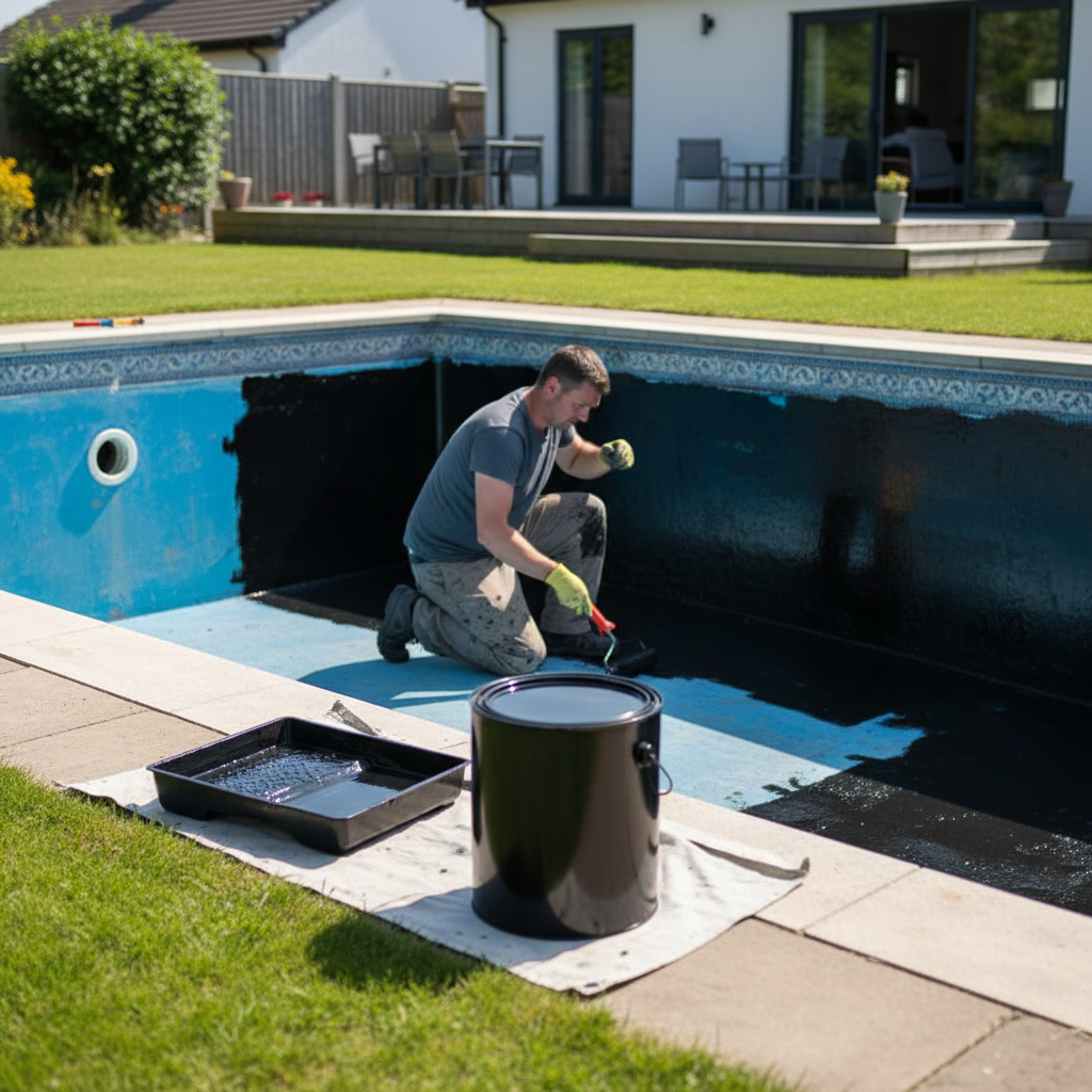Premium Chlorinated Rubber Swimming Pool Paint for Fiberglass and Concrete - Durable, Chemical Resistant, and Easy to Apply